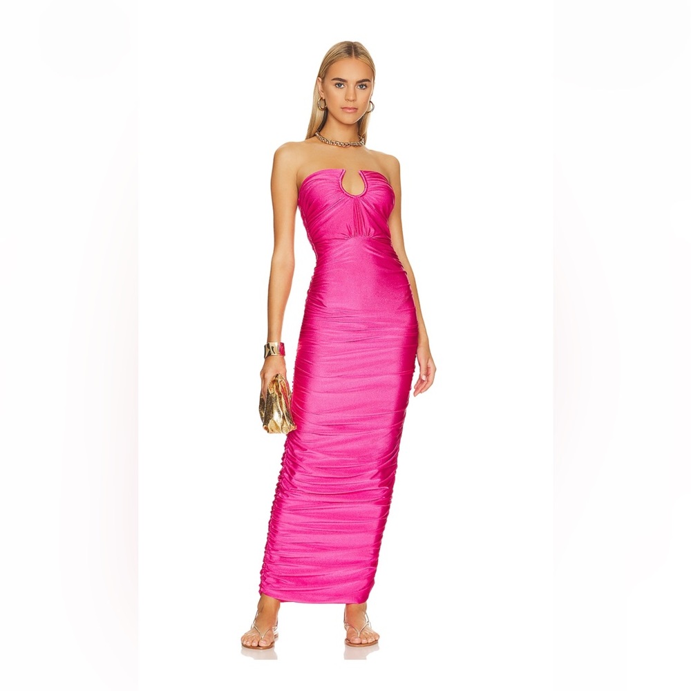 Worn once, perfect condition hot pink beautiful body con dress